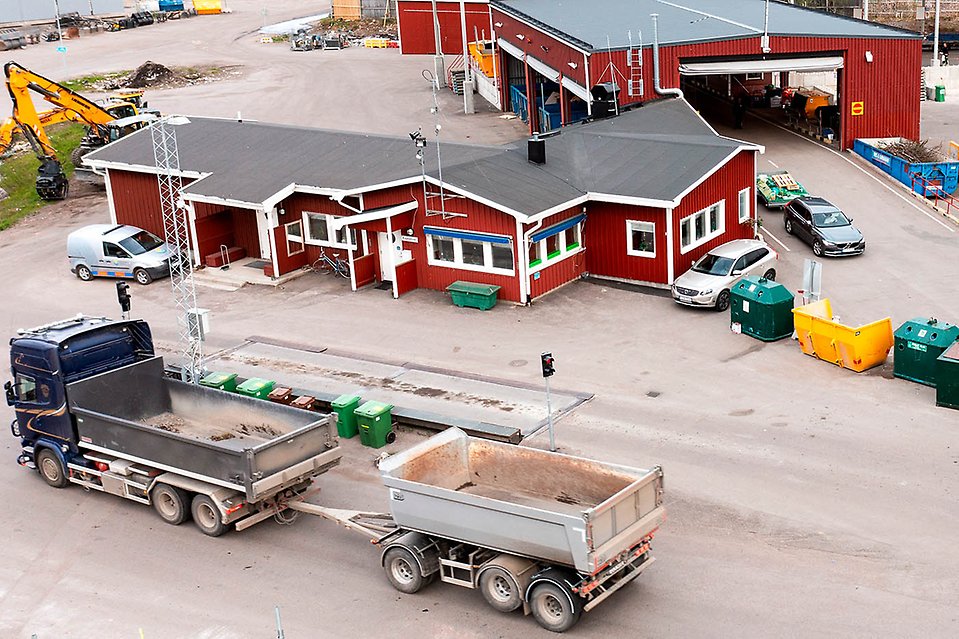 Våg och reception Kiruna avfallsanläggning